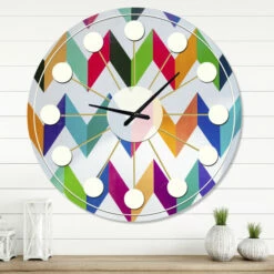 Cheapest 🔔 Carson Carrington Tomming 'Geometrical Retro Design III' Mid-Century Wall Clock ❤️ -Carson Carrington Sales unnamed file 9021