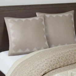 Hot Sale ✨ Carson Carrington Visaginas Cotton Embroidered 26-inch Euro Sham Taupe 👍 -Carson Carrington Sales unnamed file 9036