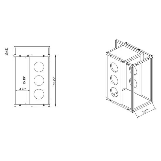 Best Sale ❤️ Carson Carrington Aberdour Rustic Reclaimed Oak Wine Rack ⭐ 8 Best Sale ❤️ Carson Carrington Aberdour Rustic Reclaimed Oak Wine Rack ⭐ - Image 6
