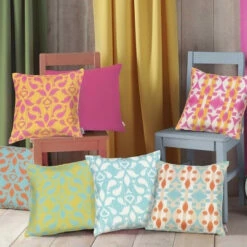 Best Pirce 🥰 Carson Carrington Ikat Grey Blue 18-inch Printed Throw Pillow Cover 🔥 -Carson Carrington Sales unnamed file 9141