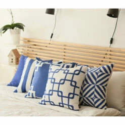 Deals 🧨 Carson Carrington Geometric Blue And White 18-inch Throw Pillow Cover ⭐ -Carson Carrington Sales unnamed file 9171