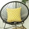 Wholesale 🎉 Carson Carrington Geometric Yellow Diagram 18-inch Throw Pillow Cover ❤️
