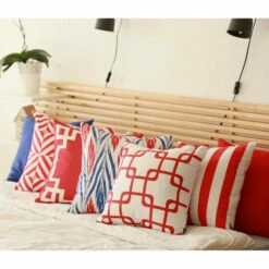 Best deal 🔔 Carson Carrington Geometric Red And White 18-inch Throw Pillow Cover 🛒 -Carson Carrington Sales unnamed file 9194