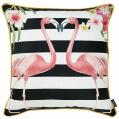 Outlet 🤩 Carson Carrington Tropical Flamingo Love 18-inch Throw Pillow Cover 🎁