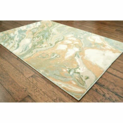 New ⭐ Carson Carrington Froya Abstract Green/ Gold Area Rug Green/gold 🔔 -Carson Carrington Sales unnamed file 992